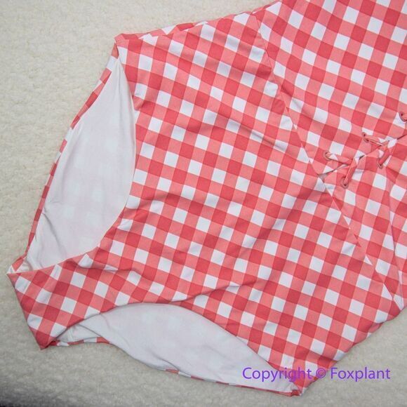 NEW Onia Raquel Barbiecore pink gingham check raquel one piece swimsuit, size M‎ - Picture 5 of 16